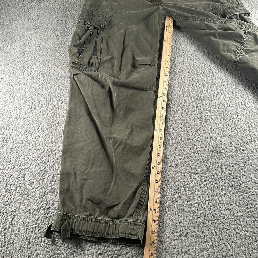 Abercrombie & Fitch Cargo Pants Mens L Green Ultra Baggy Wide Leg Military